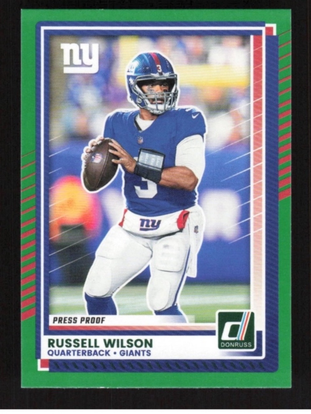 Russell Wilson 2025 Donruss New York Giants NFL Football Card